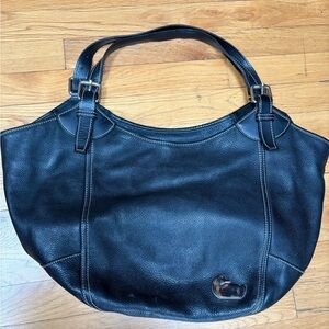 Dooney and Bourke Black Pebbled Leather Tote Bag